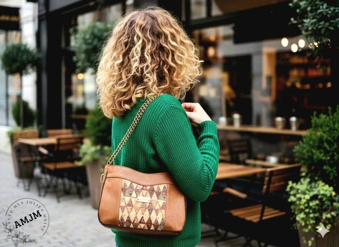 Sac Eva en simili et liège imprimé