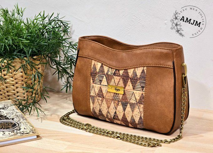 Sac Eva en simili et liège imprimé