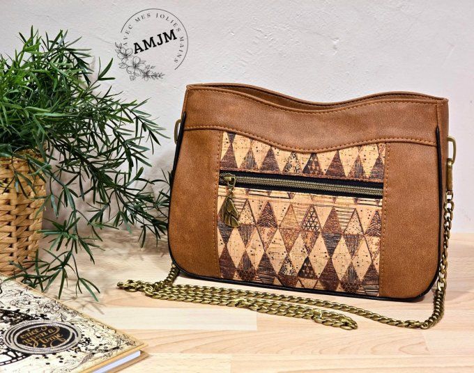 Sac Eva en simili et liège imprimé