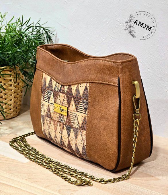 Sac Eva en simili et liège imprimé