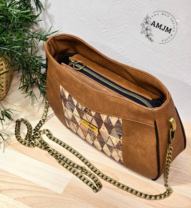 Sac Eva en simili et liège imprimé