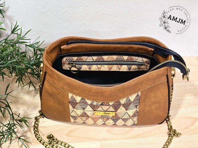 Sac Eva en simili et liège imprimé