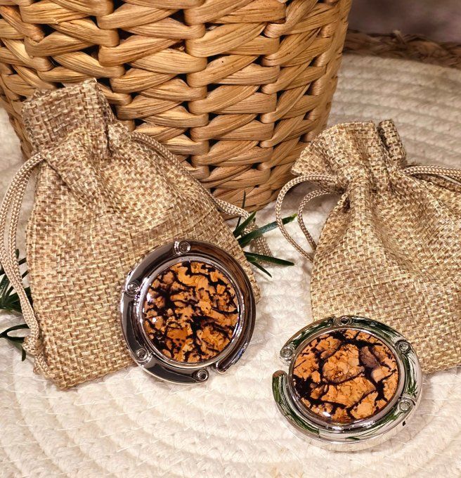 Accroche sac liège craquelé