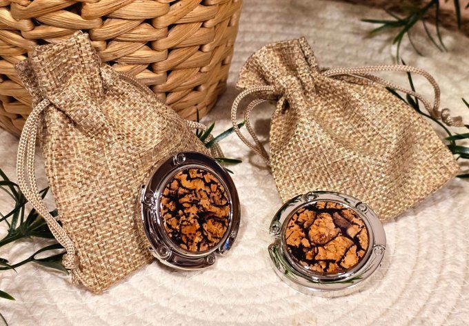 Accroche sac liège craquelé