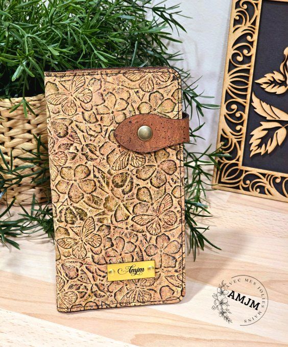 Portefeuille Atlas en liège embossé