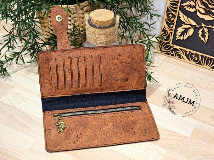 Portefeuille Atlas en liège embossé