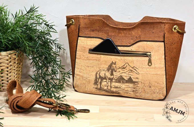 Sac Jane à franges et gravure laser