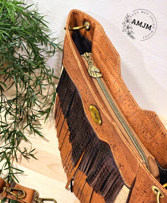 Sac Jane à franges et gravure laser