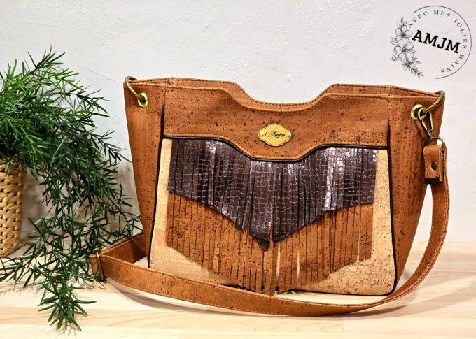 Sac Jane à franges et gravure laser