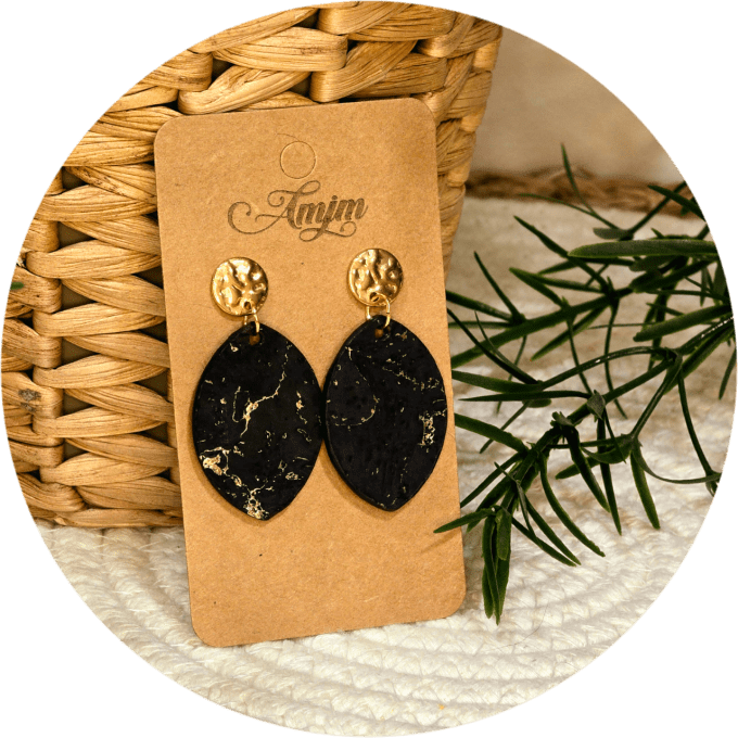 Boucles d'oreilles en liège  