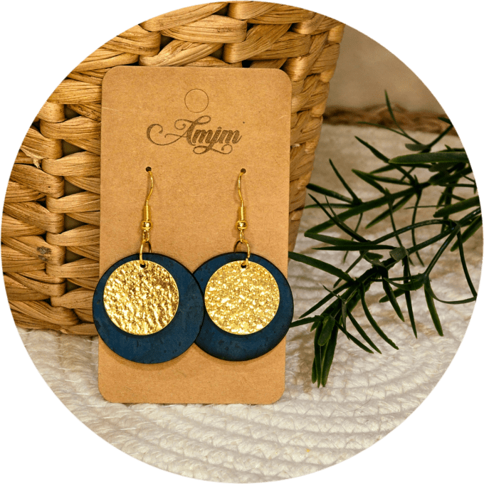 Boucles d'oreilles en liège  