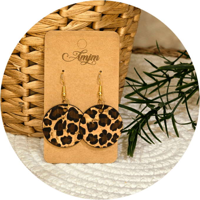 Boucles d'oreilles en liège  