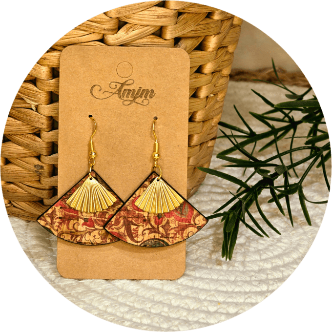 Boucles d'oreilles en liège  