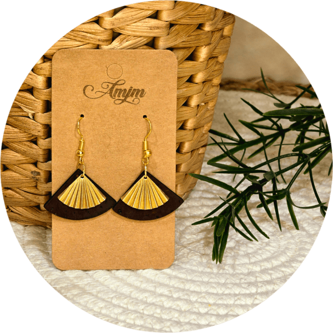 Boucles d'oreilles en liège  