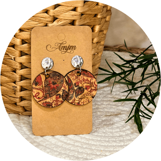 Boucles d'oreilles en liège  