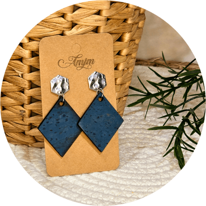 Boucles d'oreilles en liège 