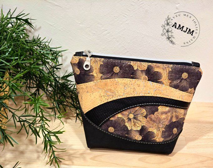 Trousse Seawood en liège fleuri