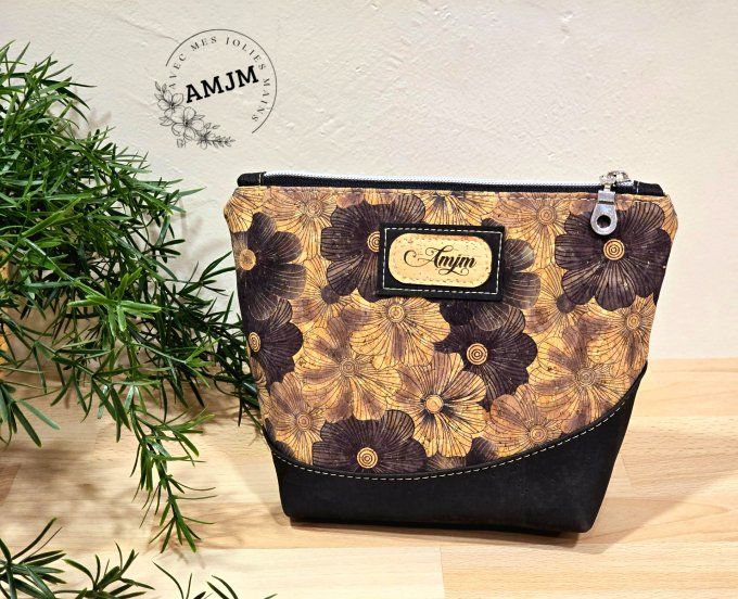 Trousse Seawood en liège fleuri