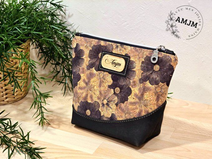 Trousse Seawood en liège fleuri