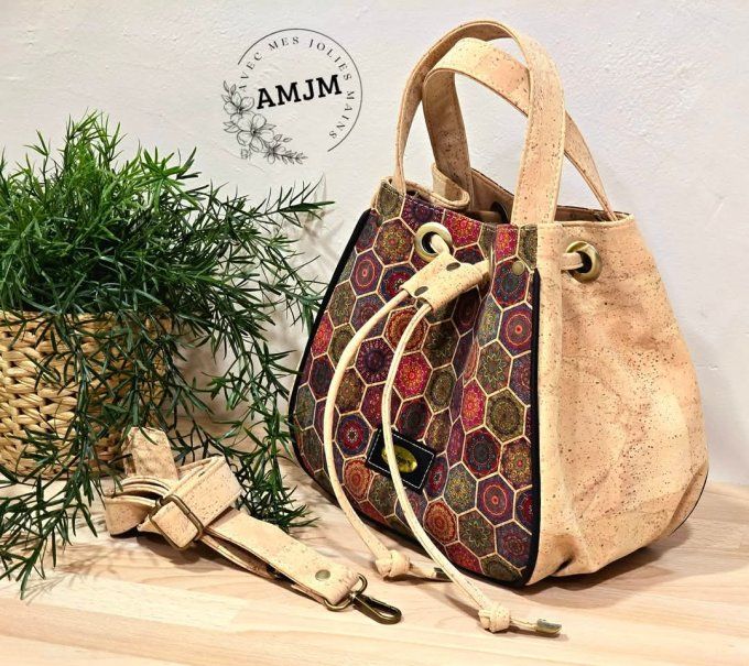Sac Harmony en liège mosaïque