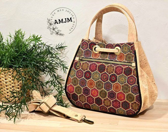 Sac Harmony en liège mosaïque