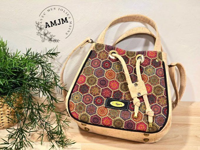 Sac Harmony en liège mosaïque