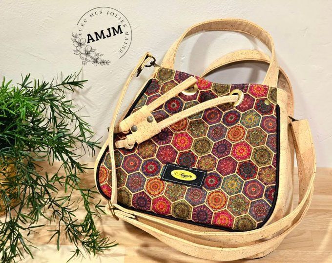 Sac Harmony en liège mosaïque