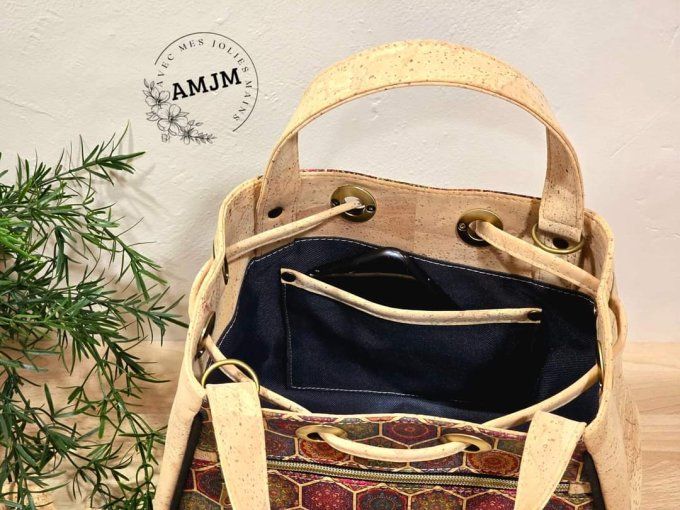 Sac Harmony en liège mosaïque