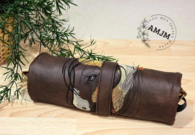 Sac à dos Foldaway en simili et liège caramel