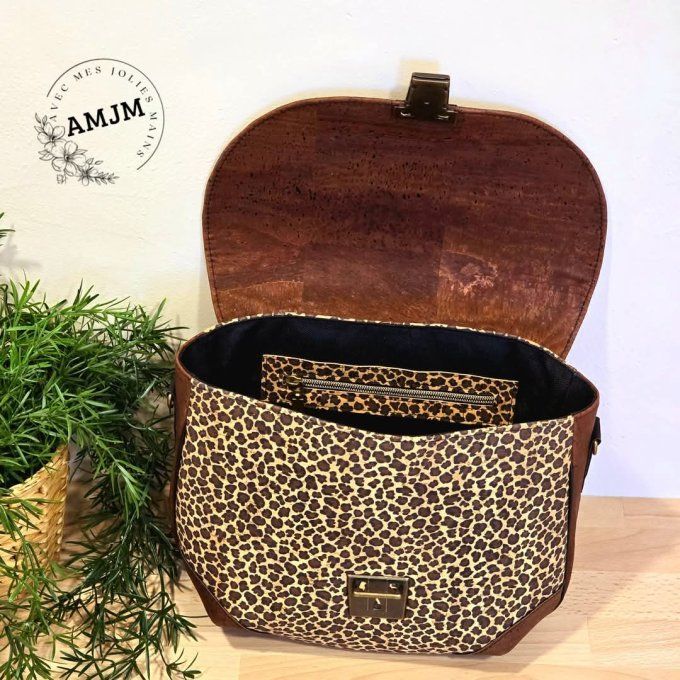 Sac Kaleen en liège imprimé léopard