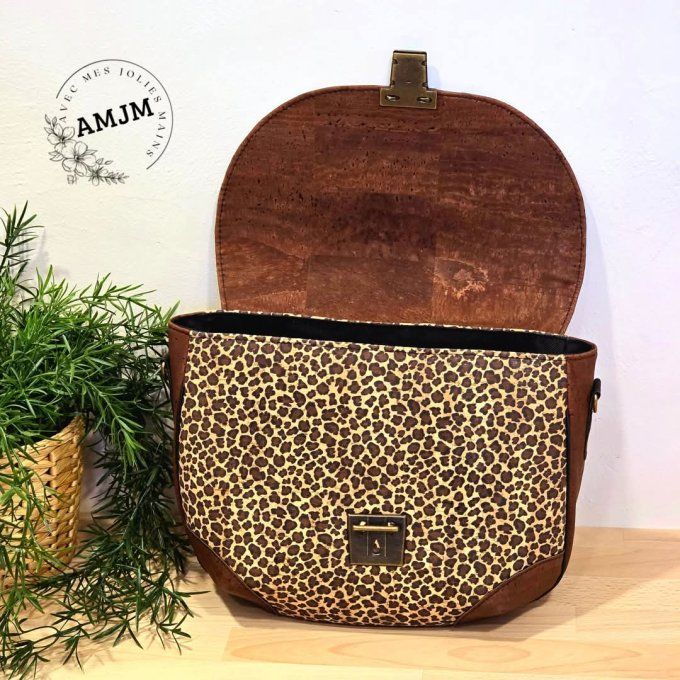 Sac Kaleen en liège imprimé léopard