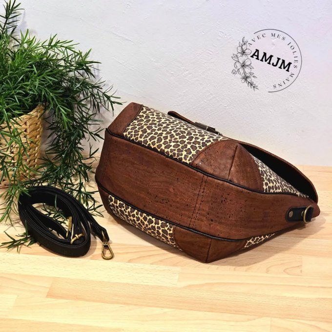 Sac Kaleen en liège imprimé léopard