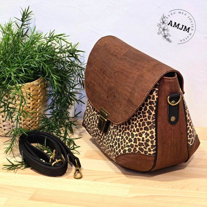 Sac Kaleen en liège imprimé léopard