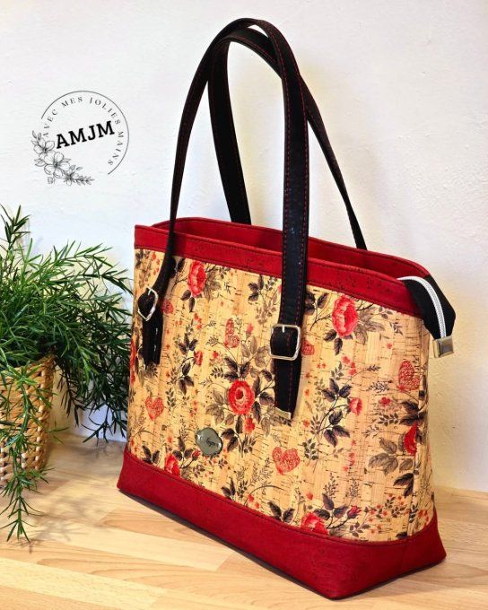 Sac Primavera en liège fleuri
