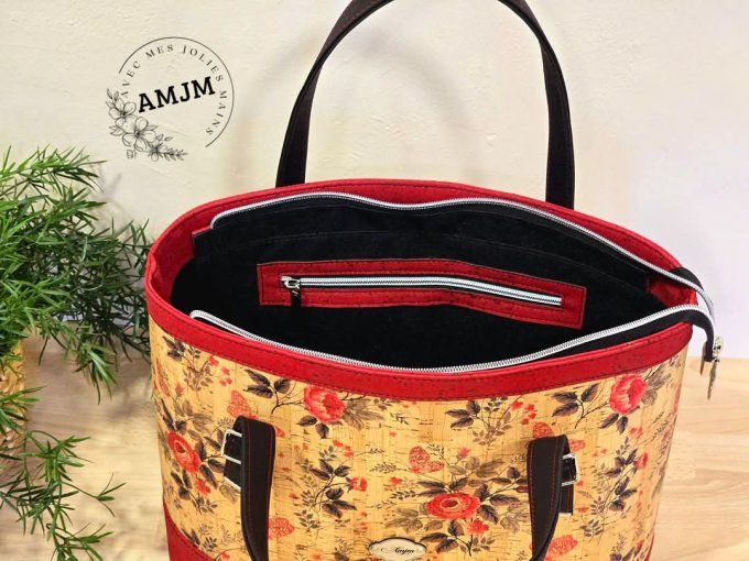 Sac Primavera en liège fleuri