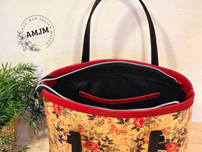 Sac Primavera en liège fleuri