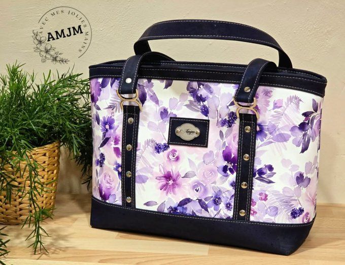 Sac Primavera fleuri violet