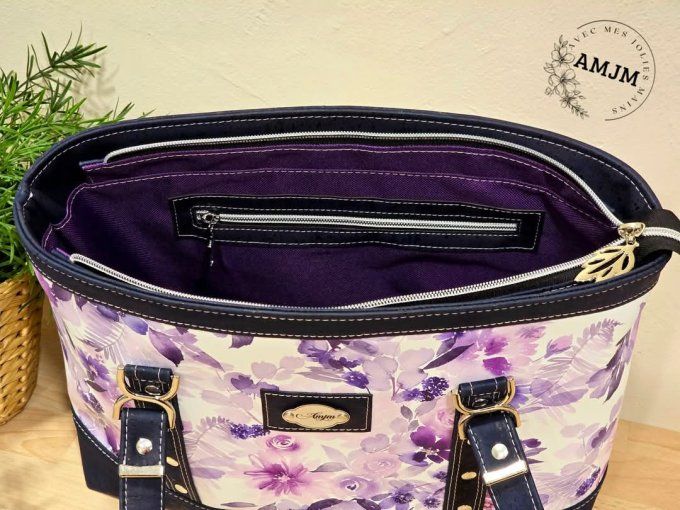 Sac Primavera fleuri violet