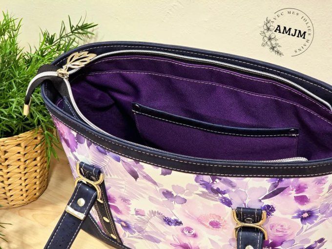 Sac Primavera fleuri violet