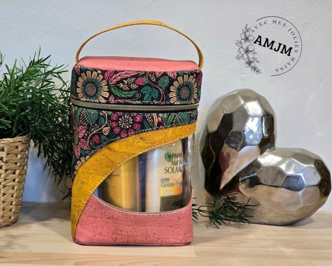 Trousse Seawood en liège fleuri