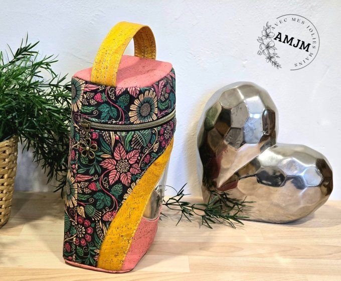 Trousse Seawood en liège fleuri