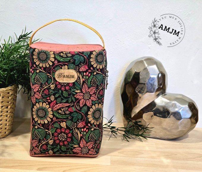 Trousse Seawood en liège fleuri