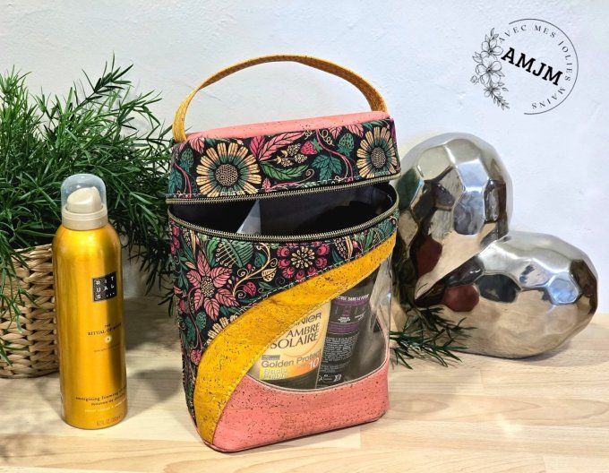 Trousse Seawood en liège fleuri