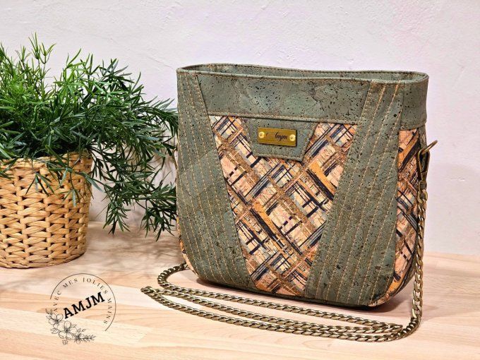 Sac Allegra en liège kaki