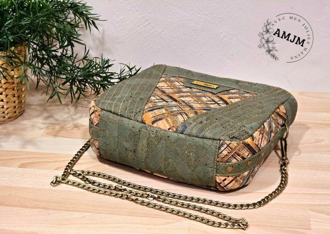 Sac Allegra en liège kaki