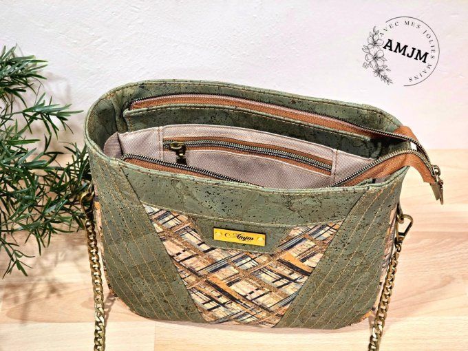 Sac Allegra en liège kaki